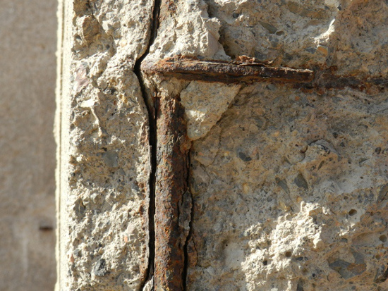 Oxidacion en hormigón